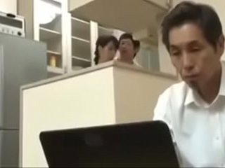 Japanese MILF cheats on her young son with another man